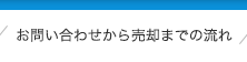 お問い合わせから売却までの流れ